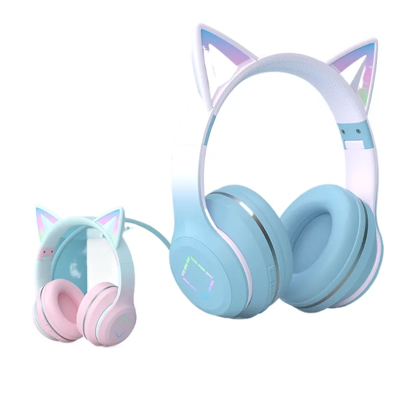 Cat Ear Bluetooth Headset Led - Fones de ouvido sem fio bluetooth