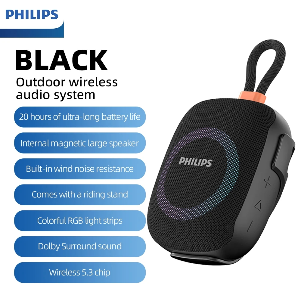 Alto-falante Bluetooth Philips - Portable Bluetooth Speaker Waterproof Ipx7 avaliação e preço