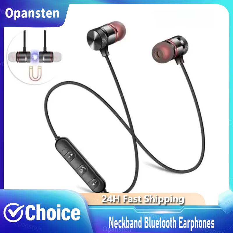Fones de ouvido Bluetooth com  - Magnetic Neckband Sports Earphones avaliação e preço