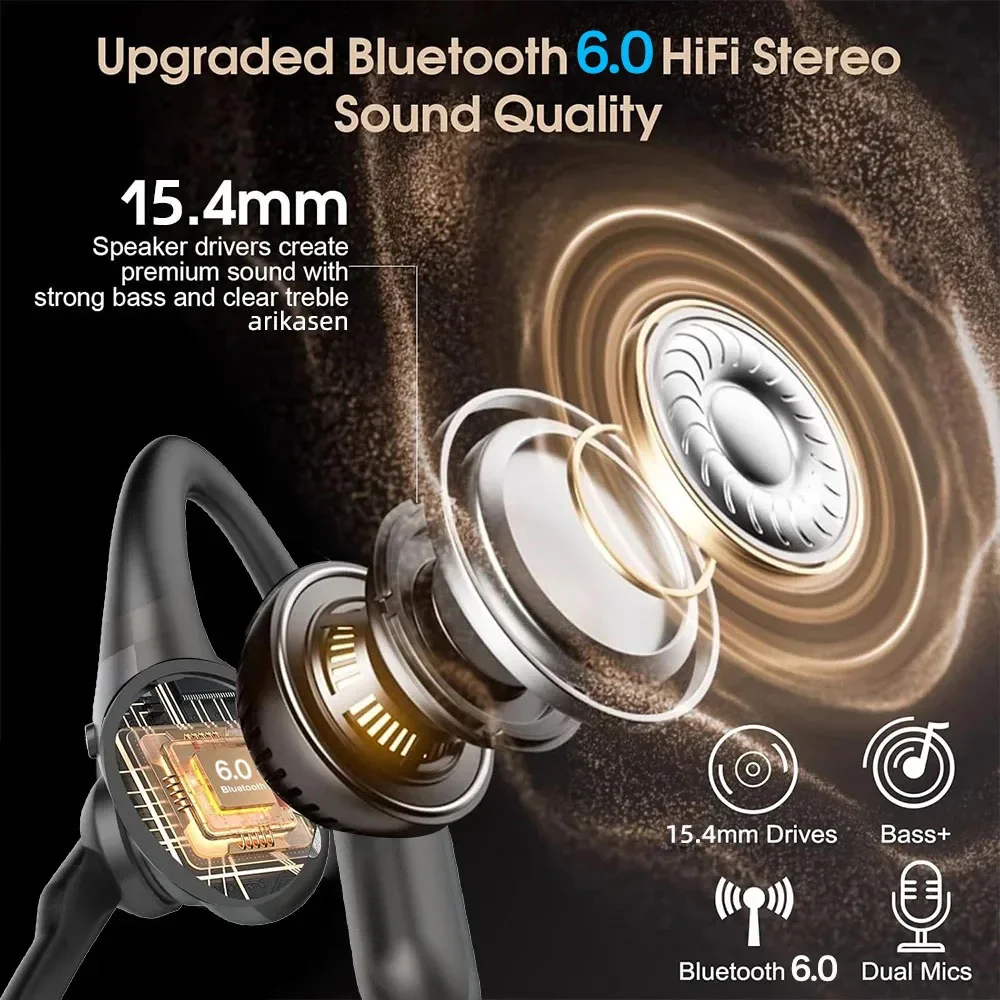 Fones de Ouvido Bluetooth, Hea - Bone Conduction Running Headphones avaliação e preço