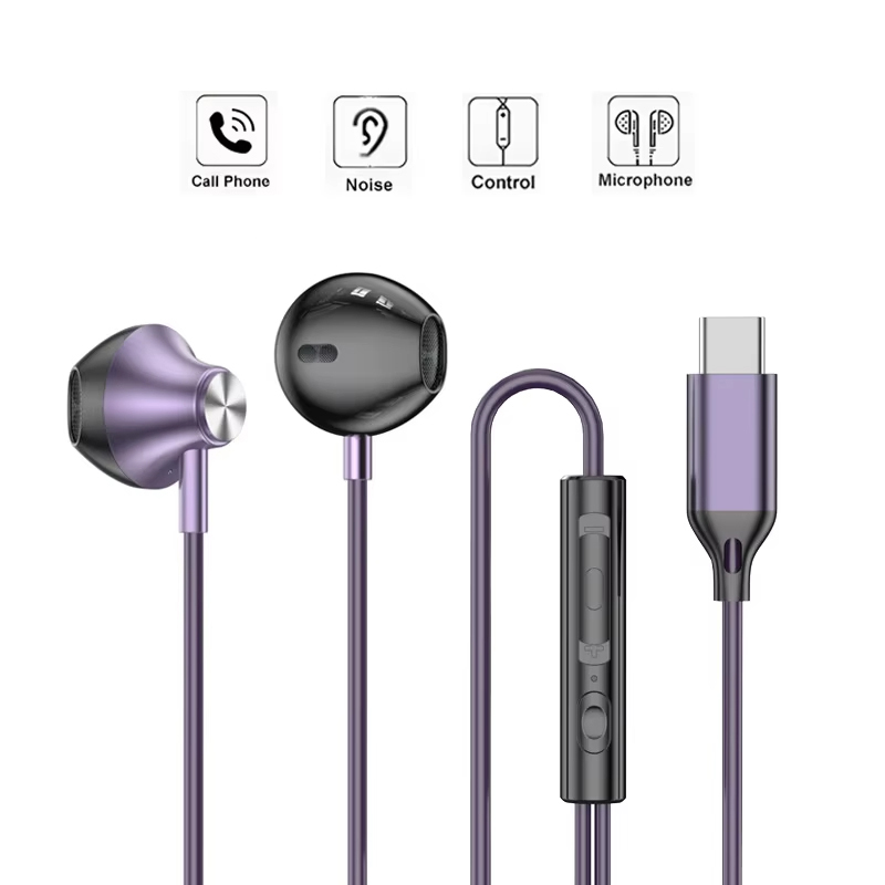 Fone de ouvido intra-auricular - Type C Wired Earphones With Mic avaliação e preço