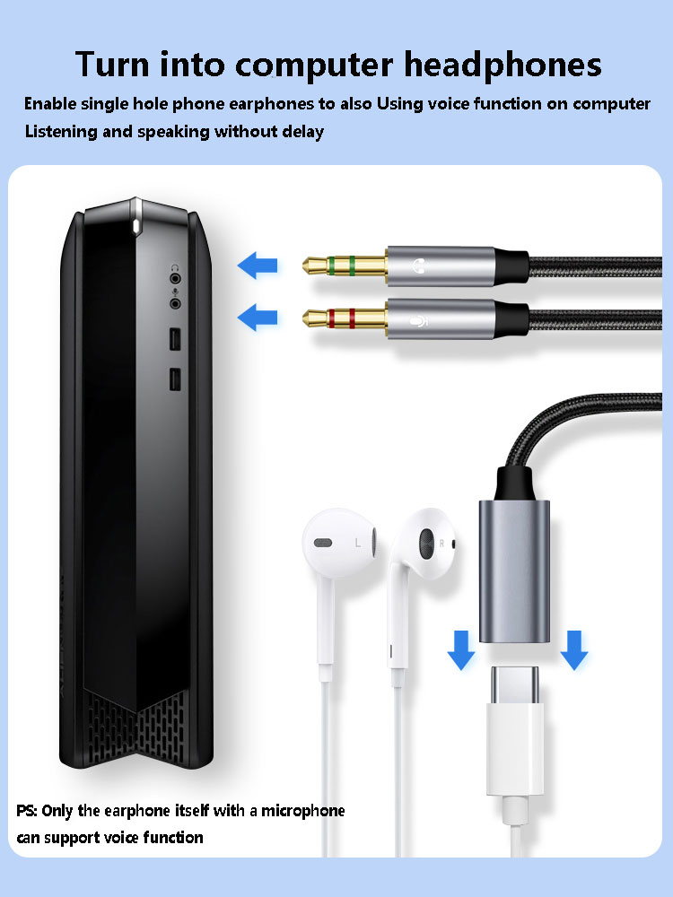 Adaptador de áudio aux macho d - Type C Wired Earphones With Mic avaliação e preço