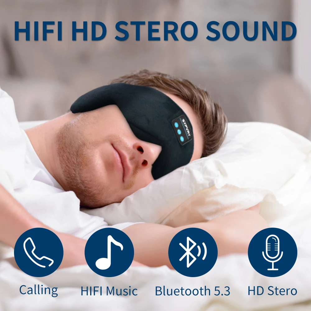 Máscara de olho Bluetooth com  - Sleep Mask Headphones Bluetooth avaliação e preço